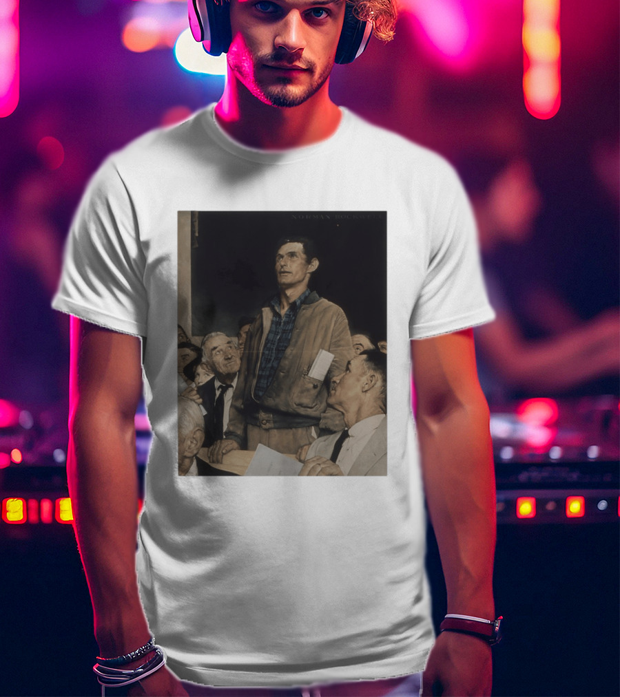 Norman Rockwell Four Freedoms 1943 Freedom Of Speech Timeless T-Shirt