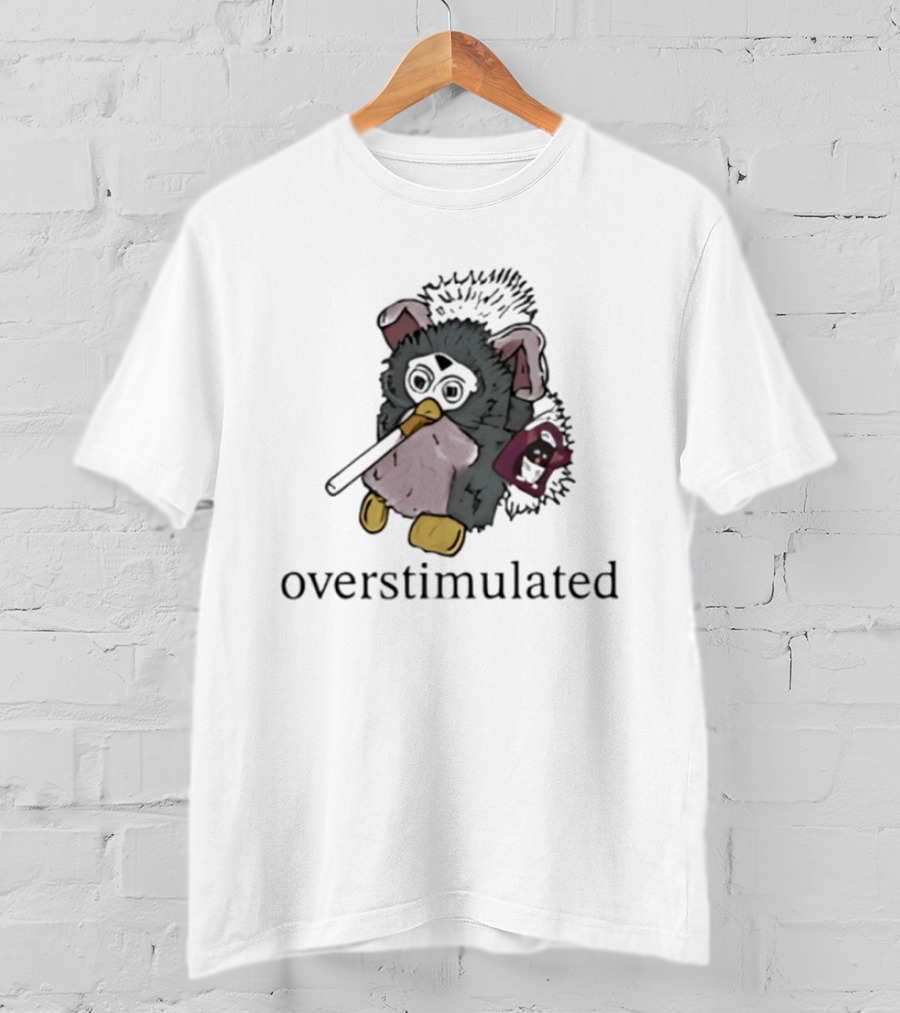 Overstimulated Furby Smoking Y2k Nostalgia Vintage Toy Aesthetic T-Shirt
