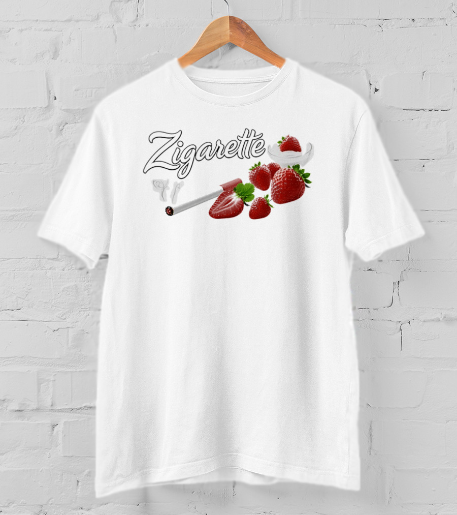 Zigarette Strawberry Cigarette Fruit Smoke Red Berries T-Shirt