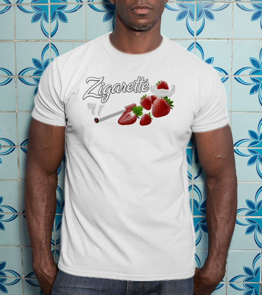 Zigarette Strawberry Cigarette Fruit Smoke Red Berries T-Shirt