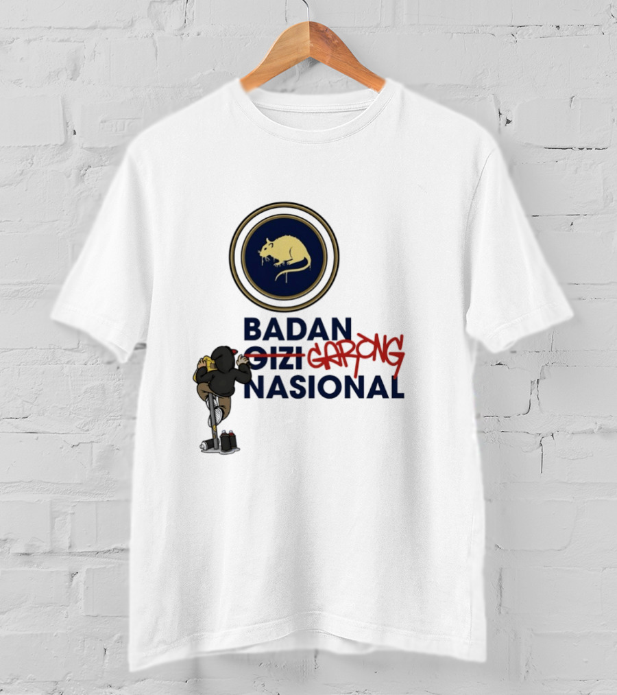 Badan Gizi Garong Nasional Indonesia Rat Symbol Satire T-Shirt