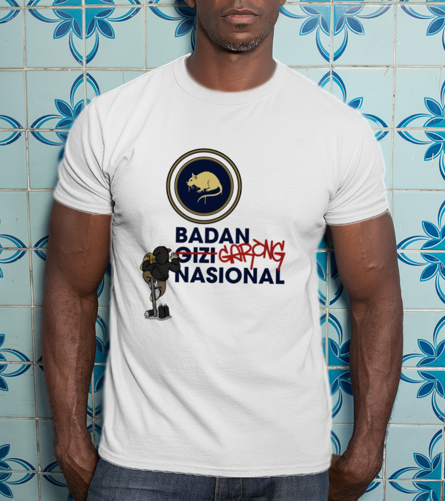 Badan Gizi Garong Nasional Indonesia Rat Symbol Satire T-Shirt