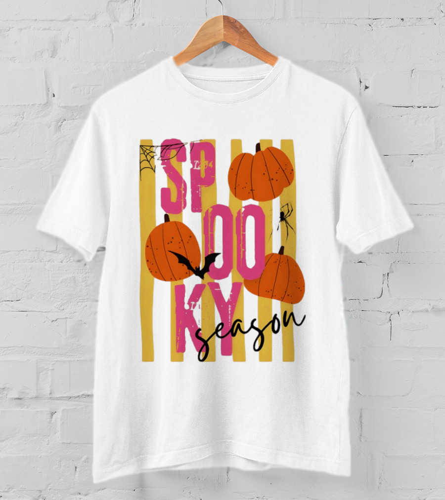 Spooky Season Pumpkins Bats Spiders Halloween 2026 T-Shirt