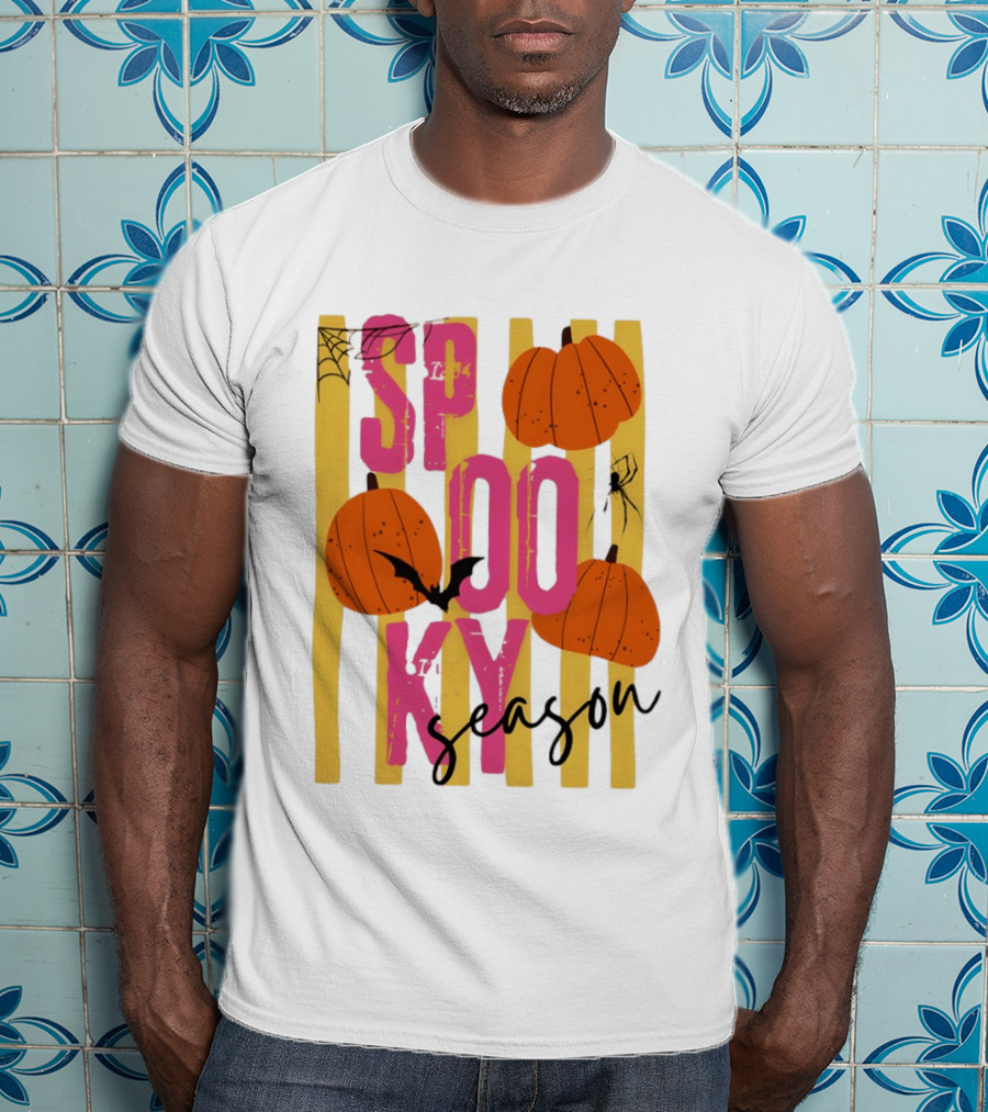 Spooky Season Pumpkins Bats Spiders Halloween 2026 T-Shirt