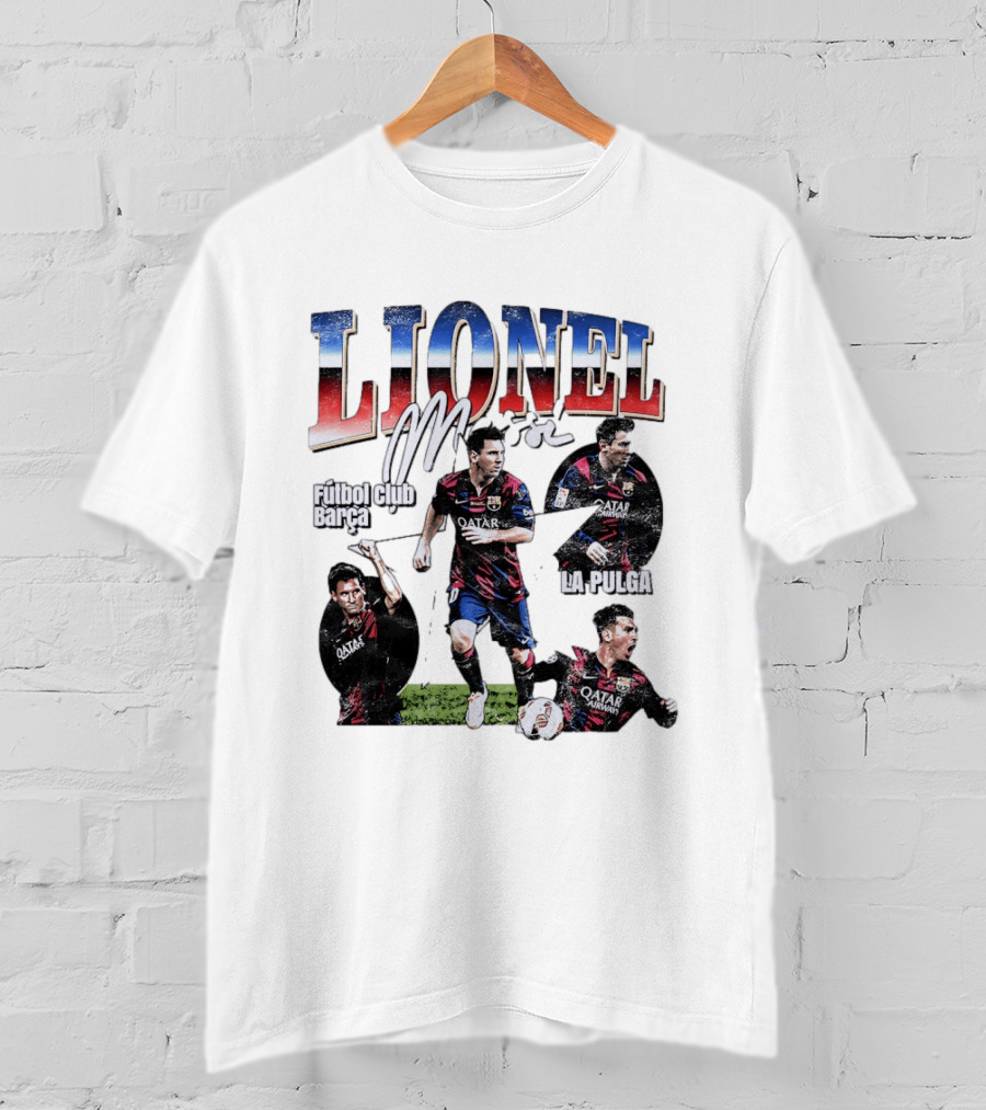 Lionel Messi Futbol Club Barcelona La Pulga M T-Shirt
