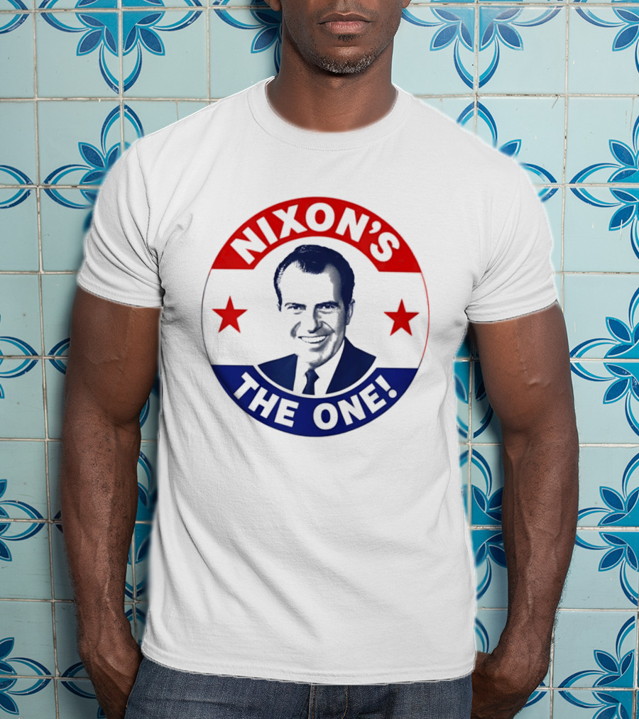 Nixon's The One Richard Nixon US President Campaign Button T-Shirt