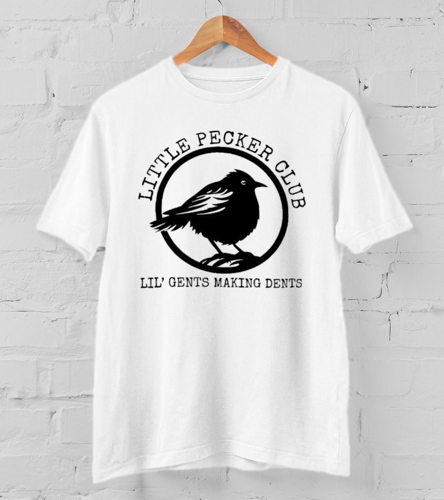 Little Pecker Club Lil' Gents Making Dents Bird Silhouette Circle T-Shirt