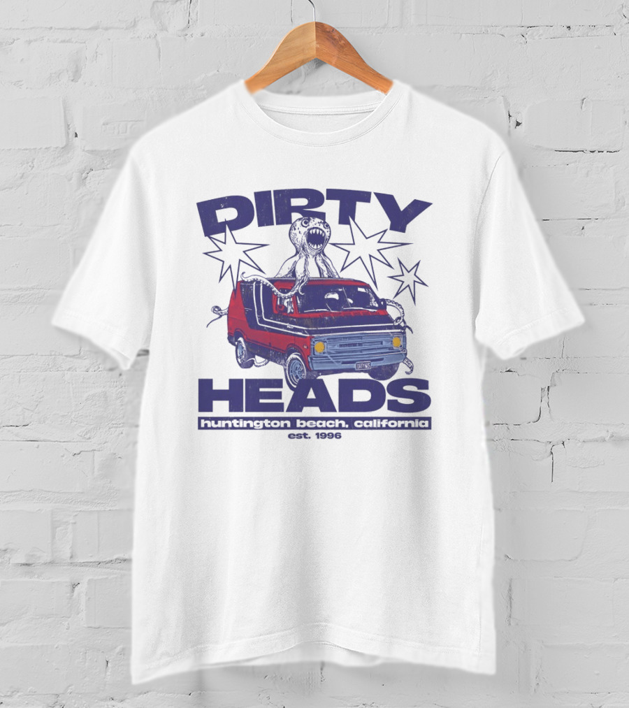 Dirty Heads Huntington Beach California Van And Octopus Est. 1996 T-Shirt