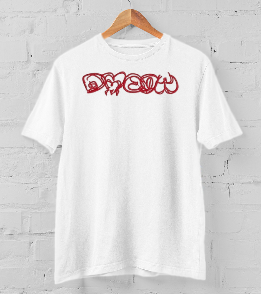 Tntco Scribble Dread Red Bold Handwriting T-Shirt