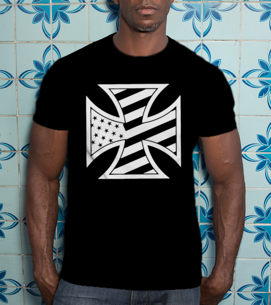 American Flag Iron Cross Stars And Stripes T-Shirt
