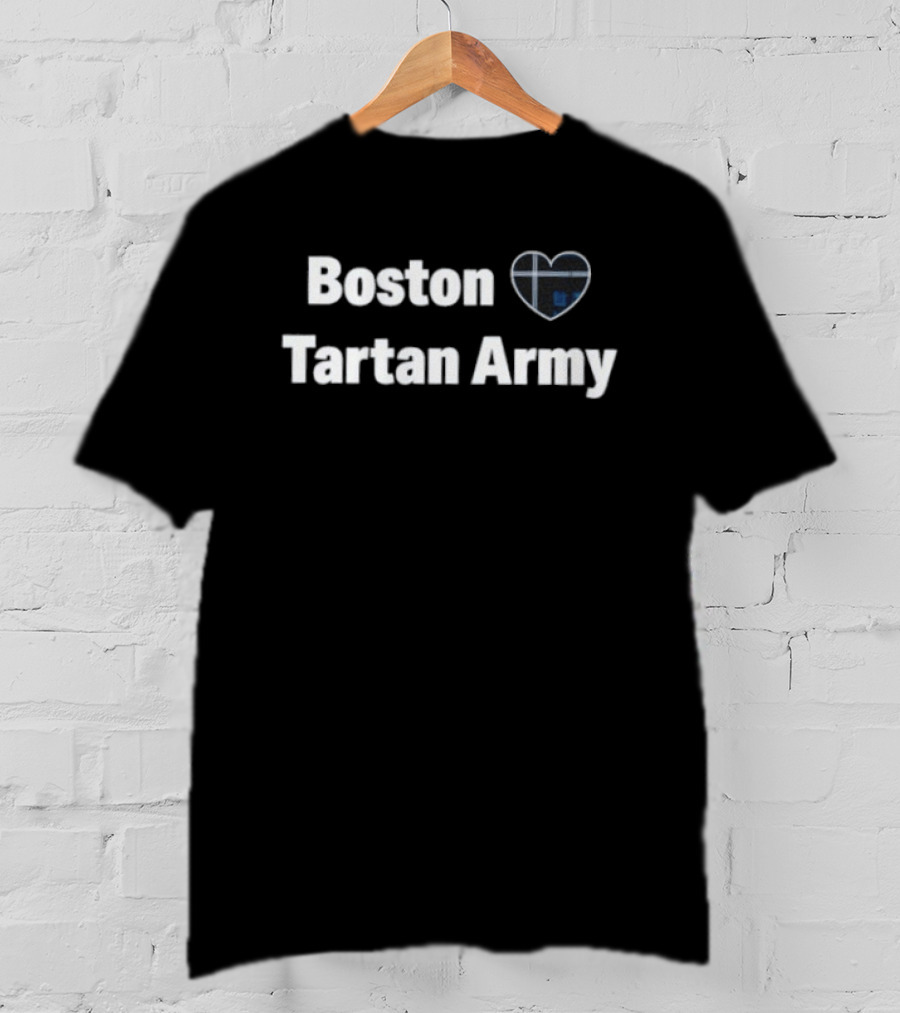 Boston Heart Tartan Army Vintage Scottish Pride T-Shirt