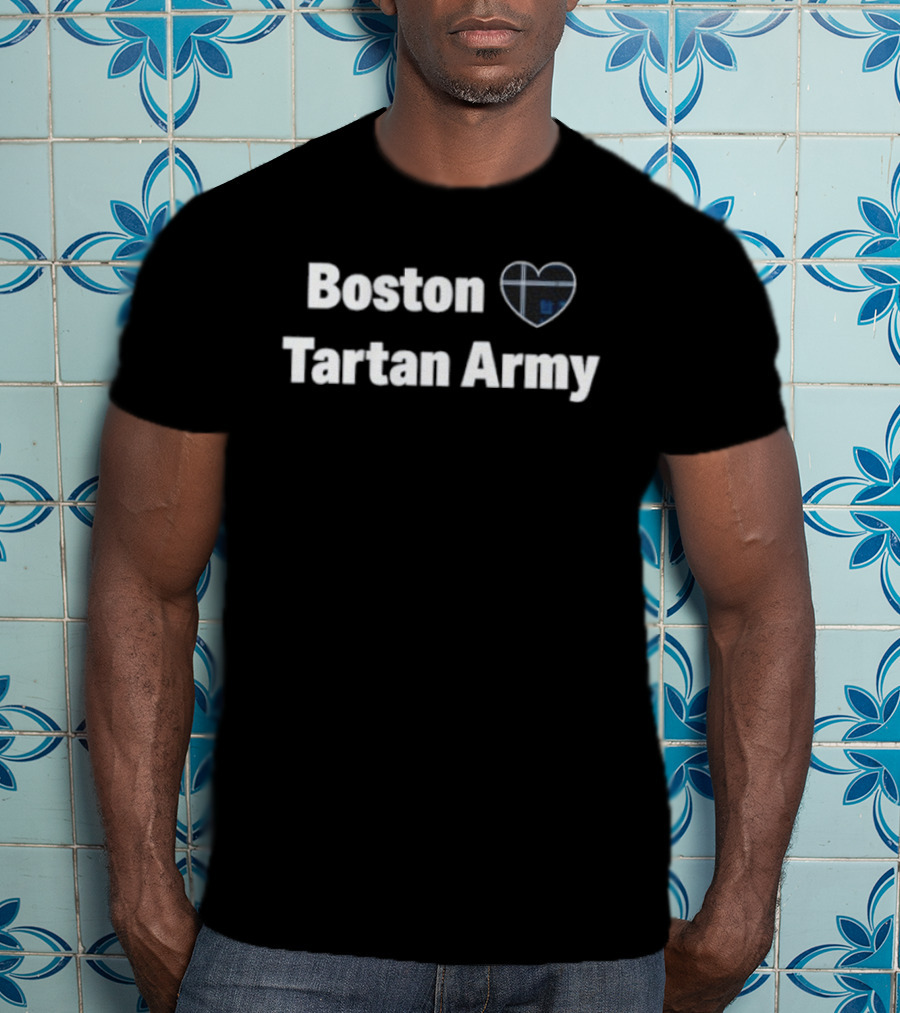 Boston Heart Tartan Army Vintage Scottish Pride T-Shirt