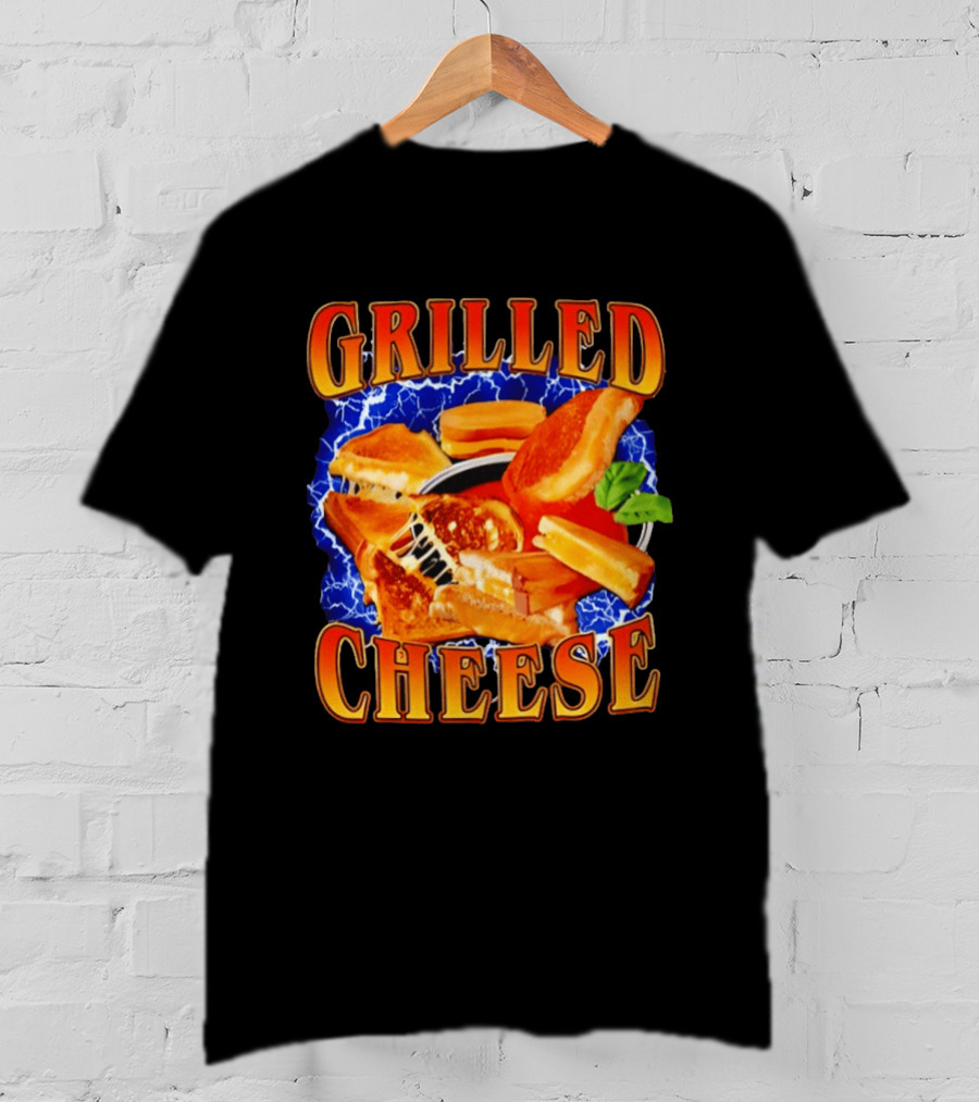 Grilled Cheese Lightning 90s Bootleg Blue T-Shirt