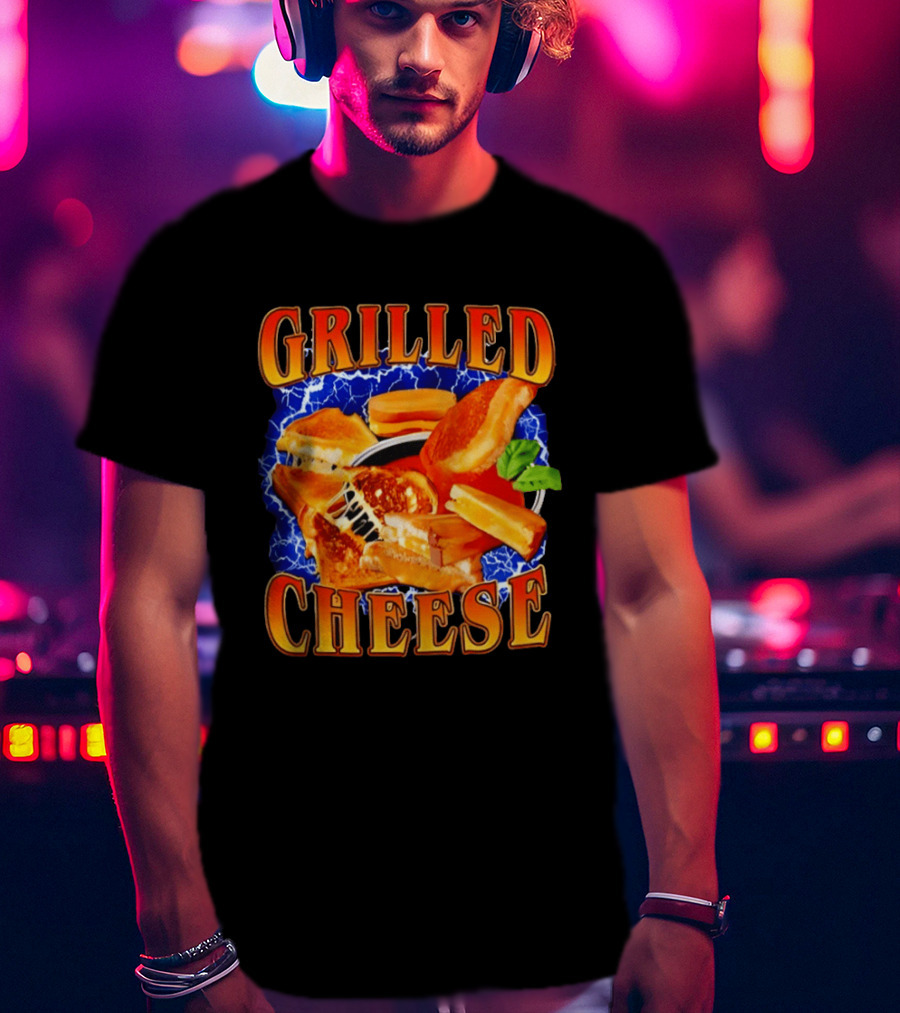 Grilled Cheese Lightning 90s Bootleg Blue T-Shirt