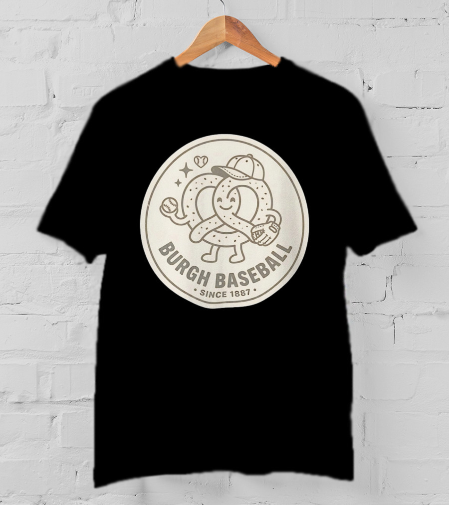 Burgh Baseball Since 1887 Pittsburgh Pretzel Softball Cap T-Shirt