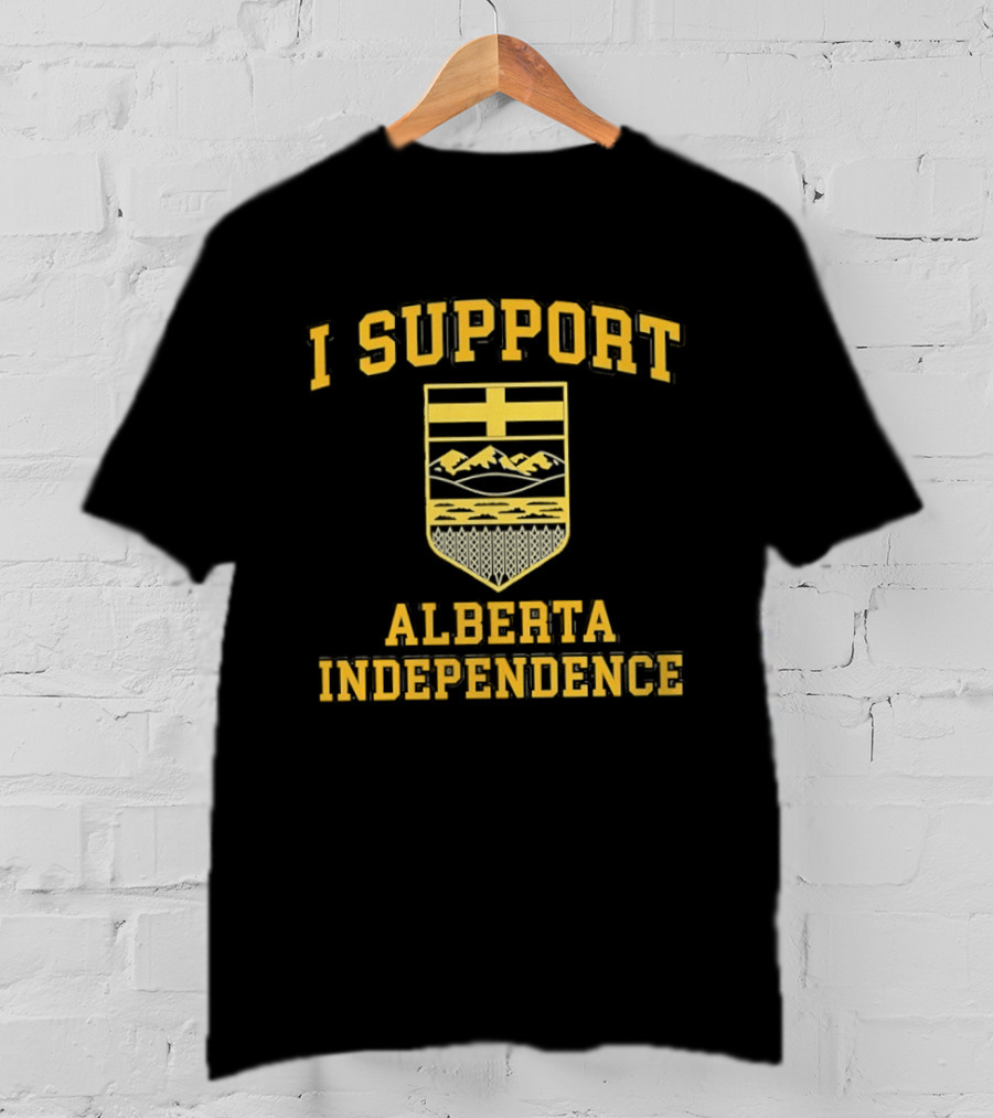 I Support Alberta Independence Flag Crest T-Shirt