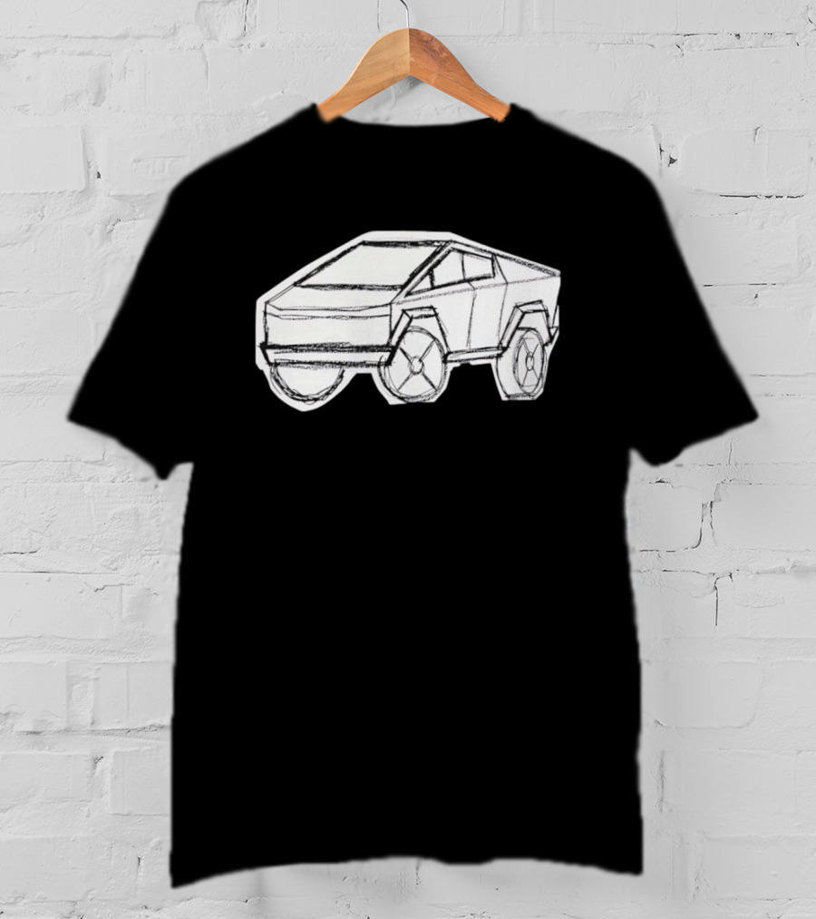 Tesla Cybertruck Electric Vehicle Cyber Sketch T-Shirt