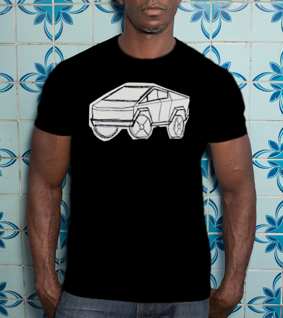Tesla Cybertruck Electric Vehicle Cyber Sketch T-Shirt