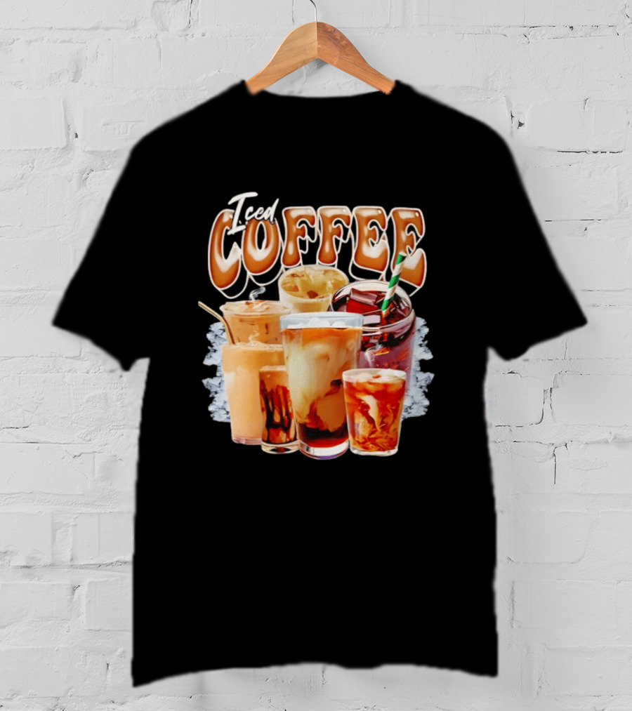 Iced Coffee Collage Iced Drinks Bootleg Vintage Aesthetic T-Shirt