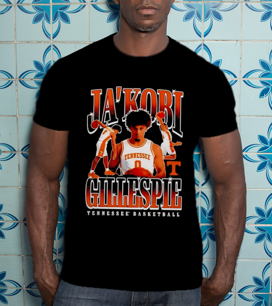 Ja'Kobi Gillespie Tennessee Volunteers Basketball Player Number 0 T-Shirt