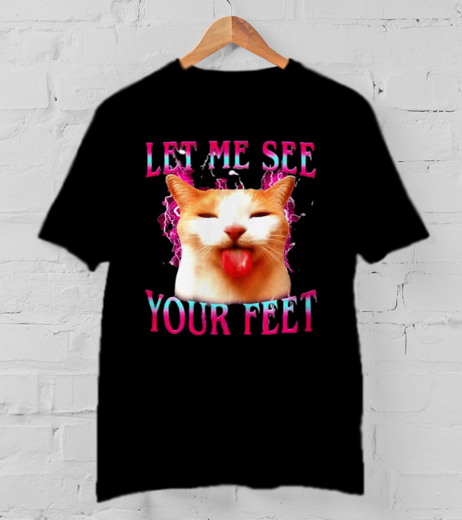 Let Me See Your Feet Cat Blep Lightning T-Shirt