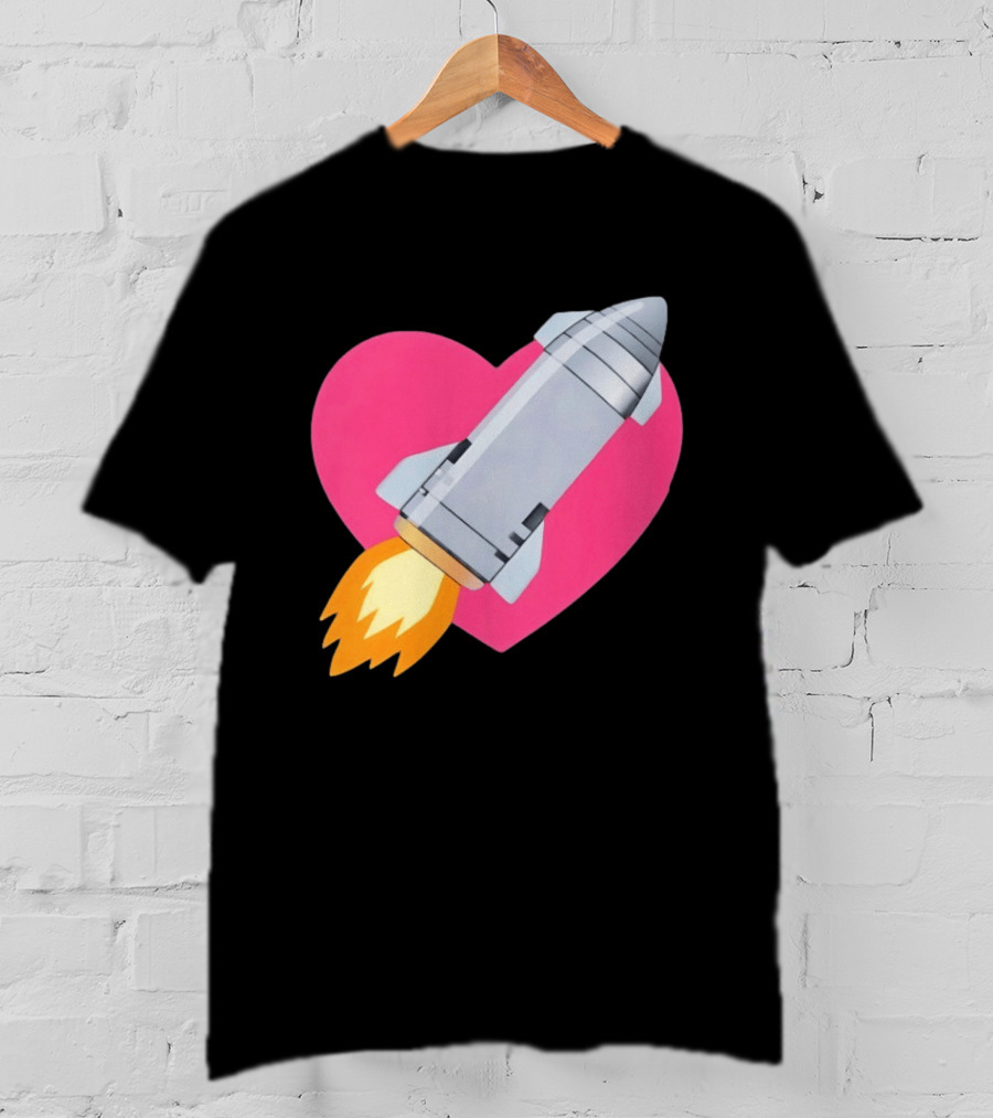 Merger Rocket Heart Space Love Launch T-Shirt