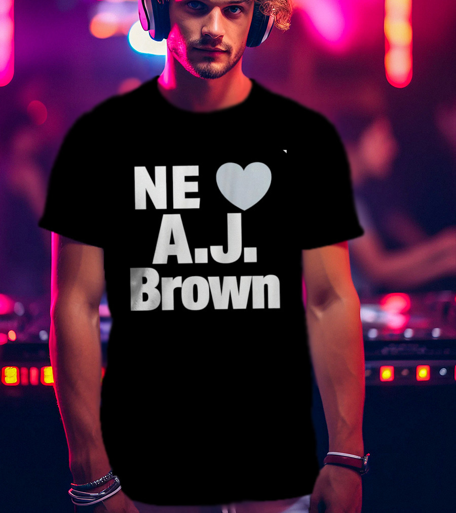 A.J. Brown NE Heart New England Football 2026 T-Shirt