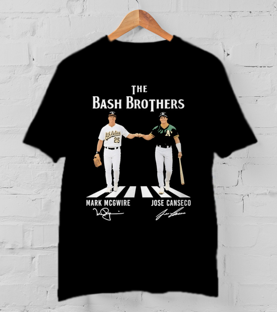 The Bash Brothers Mark McGwire Jose Canseco Oakland Athletics Abbey Road T-Shirt