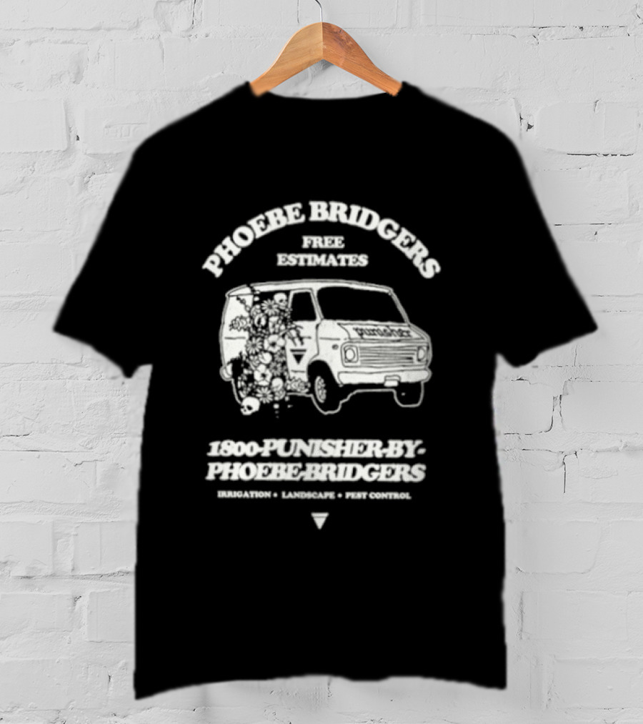 Phoebe Bridgers Free Estimates 1 800 Punisher Flowers Van T-Shirt