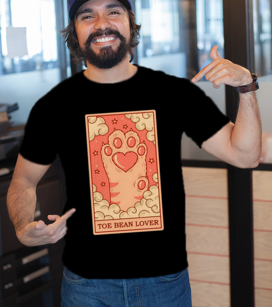 Toe Bean Lover Cat Paw Heart And Stars Whimsical T-Shirt