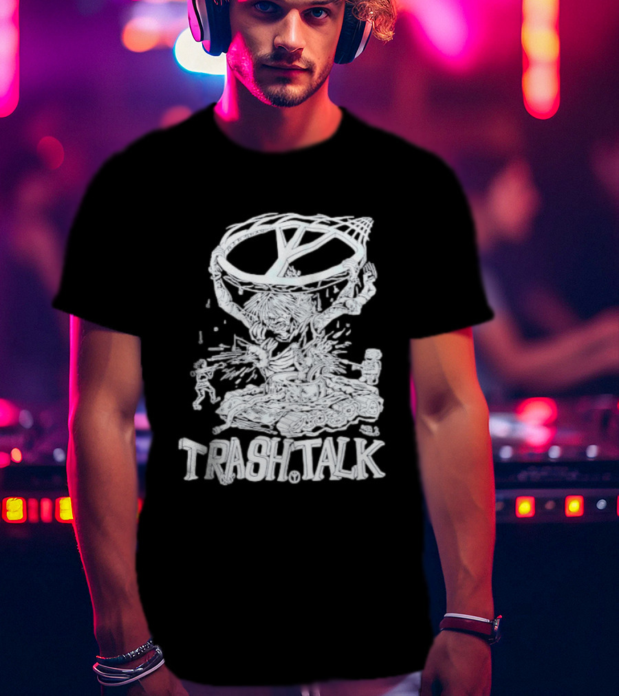 Trash Talk Tank War Hardcore Punk Skater And Tank Collision T-Shirt
