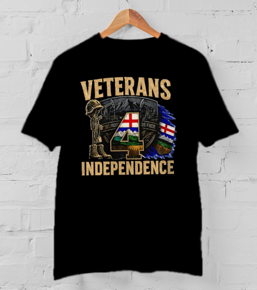 Veterans 4 Independence The North Stands Free Alberta Flag T-Shirt
