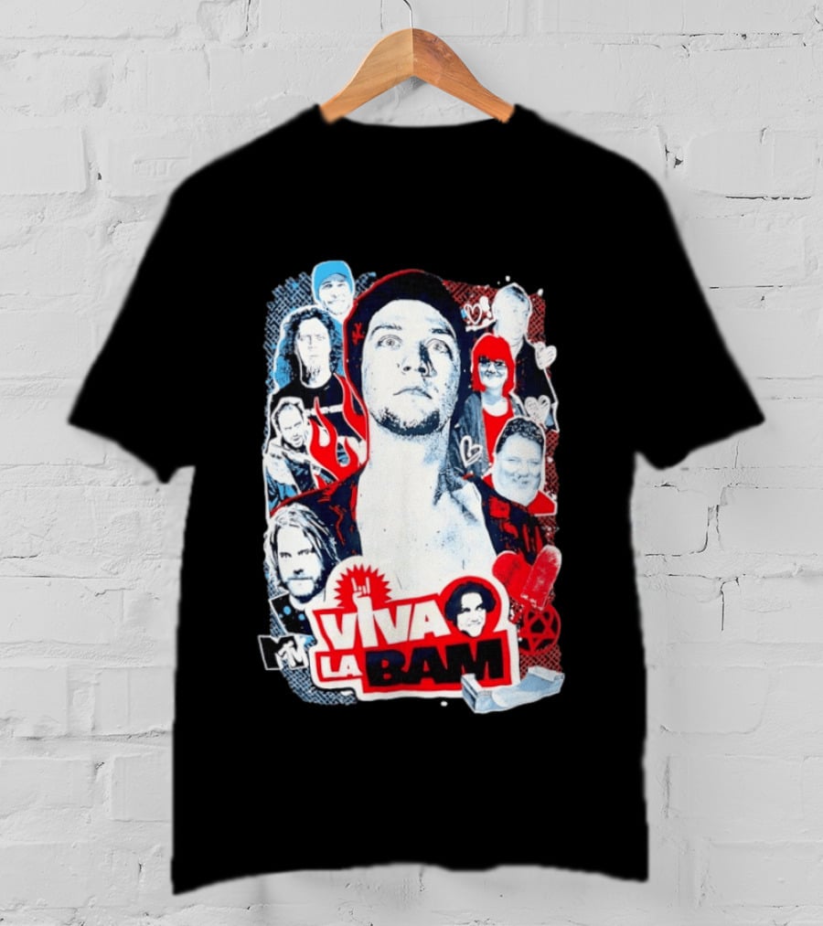 Viva La Bam MTV Jackass Cast Collage Reality TV Series T-Shirt