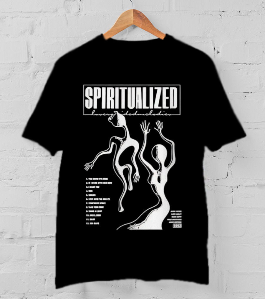 Spiritualized Lazer Guided Melodies 1992 Minimalist Music Tracklist T-Shirt