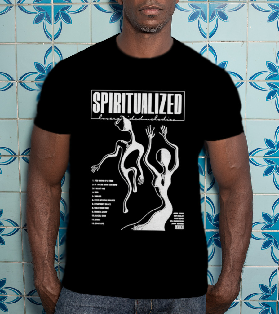 Spiritualized Lazer Guided Melodies 1992 Minimalist Music Tracklist T-Shirt