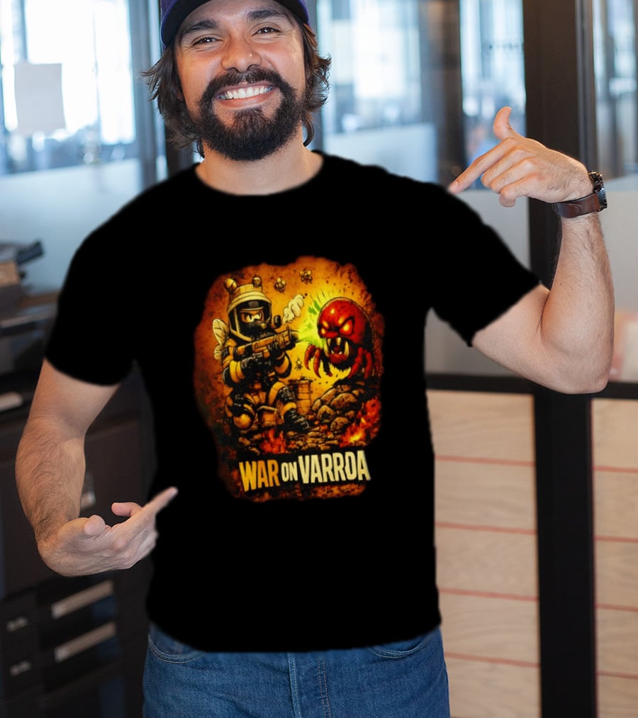 War On Varroa Beekeeper Tactical Combat Against Varroa Mite T-Shirt