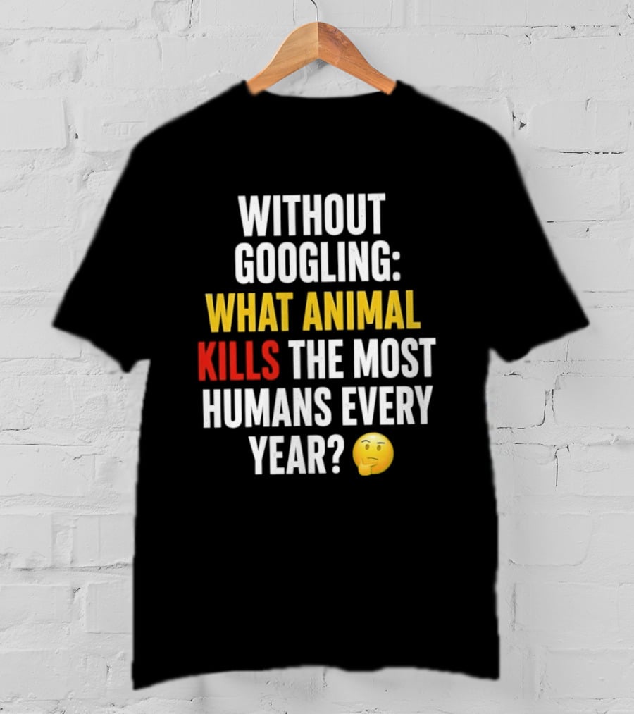 Without Googling What Animal Kills The Most Humans Every Year Emoji Challenge T-Shirt