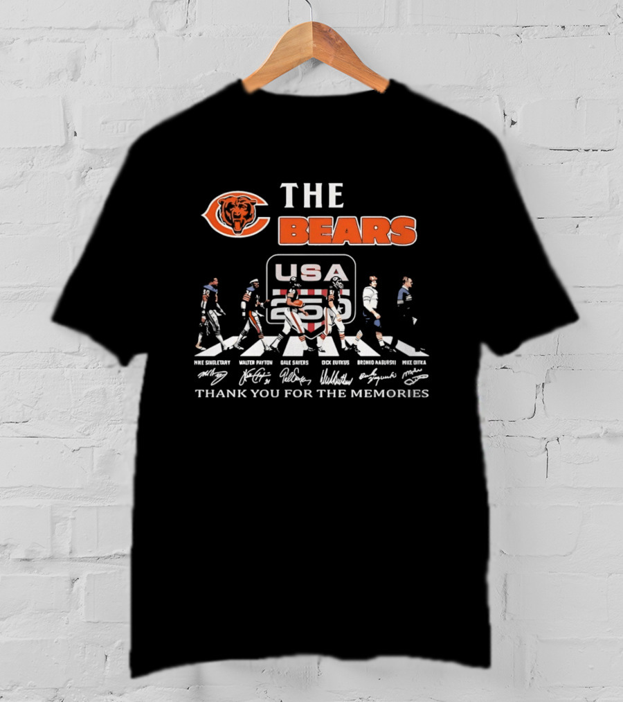 The Chicago Bears Abbey Road USA 250 Thank You For The Memories T-Shirt