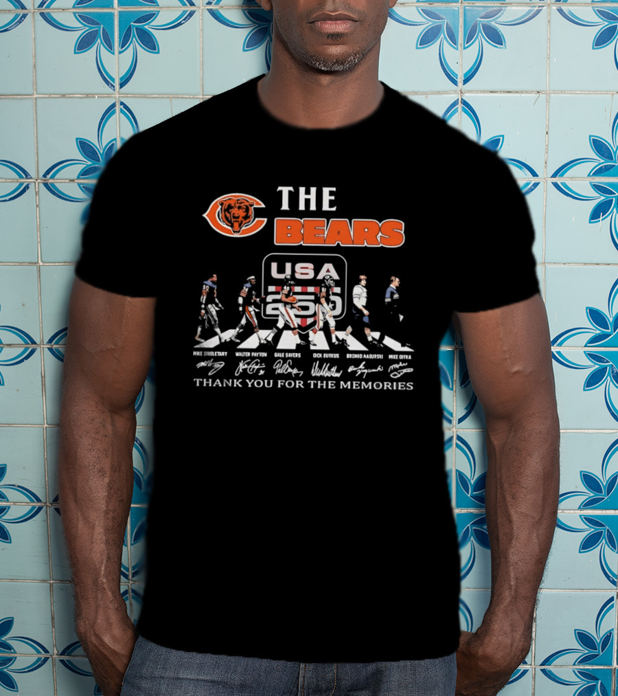 The Chicago Bears Abbey Road USA 250 Thank You For The Memories T-Shirt