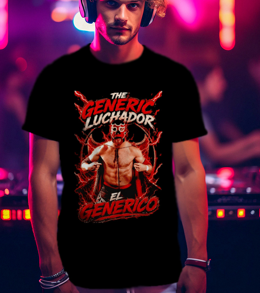 The Generic Luchador El Generico Pro Wrestling Masked Fighter T-Shirt