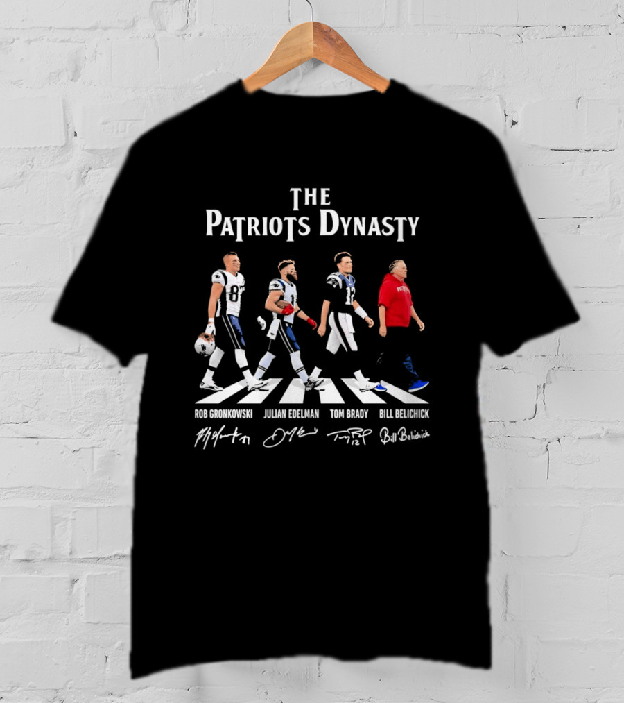 The Patriots Dynasty Abbey Road Gronkowski Edelman Brady Belichick T-Shirt