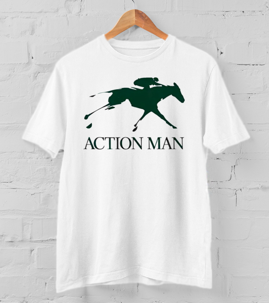 ACTION MAN Horse Racing Iconic Athlete Equestrian Speed T-Shirt