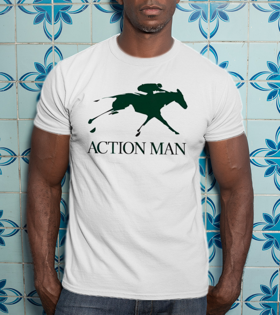 ACTION MAN Horse Racing Iconic Athlete Equestrian Speed T-Shirt
