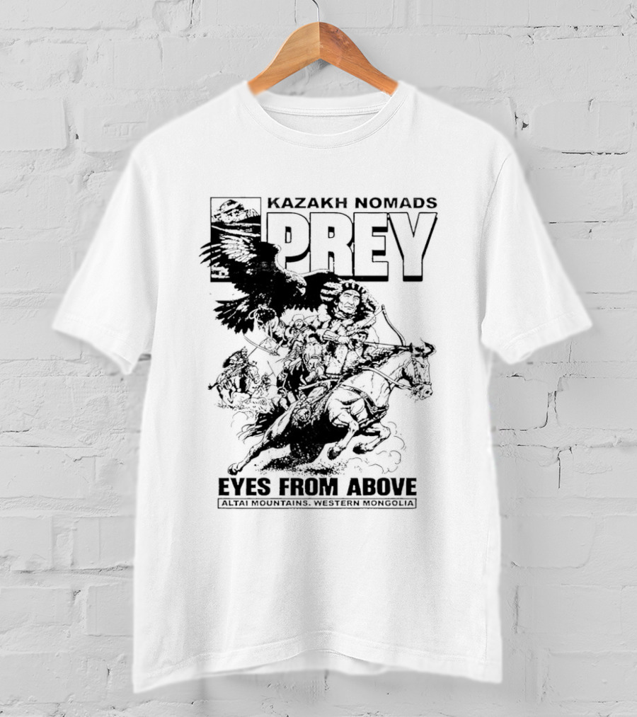 Kazakh Nomads Prey Altai Mountains Western Mongolia Eagle Rider T-Shirt