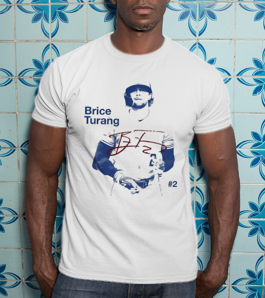 Brice Turang Milwaukee Brewers 2026 Star Player Number 2 Signature T-Shirt