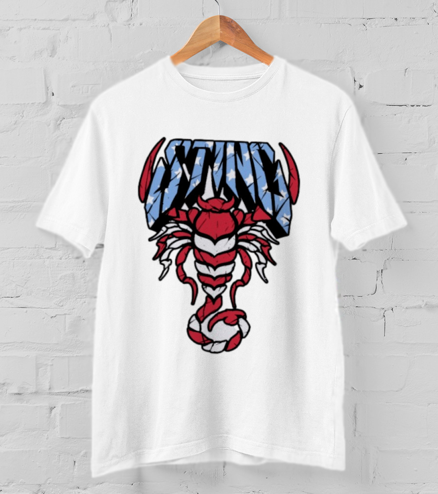 Sting 4th Of July American Flag Scorpion Polyester T-Shirt