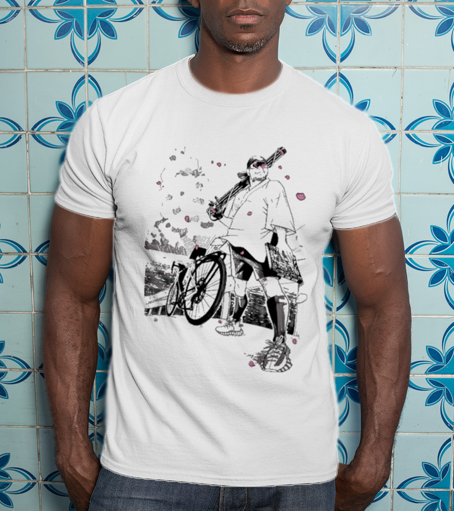 Ten O Majin Obama Henro Run Samurai Bicycle Adventure T-Shirt