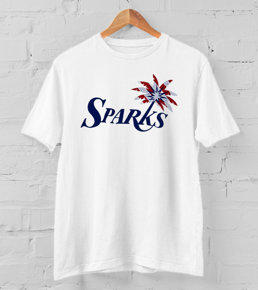 Los Angeles Sparks WNBA Basketball Team Palmtree Emblem Stars T-Shirt