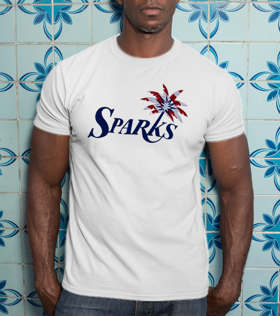 Los Angeles Sparks WNBA Basketball Team Palmtree Emblem Stars T-Shirt