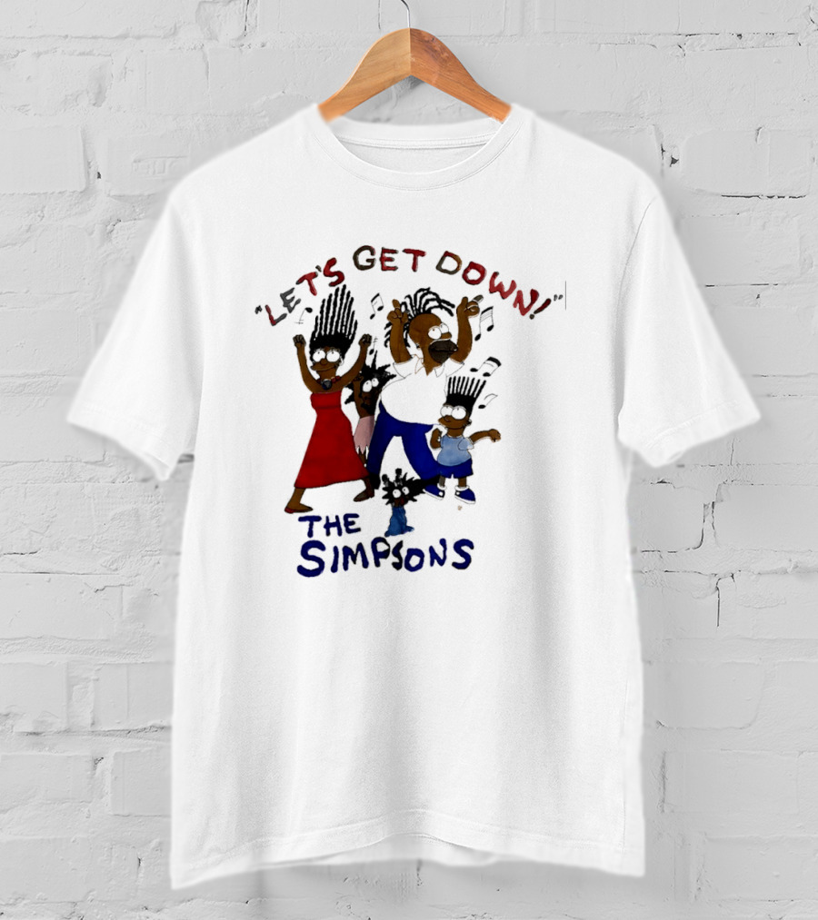 The Simpsons Let's Get Down Dancing Family Fun T-Shirt